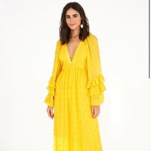 ISO Farm Rio Floral Detail Maxi Dress XS